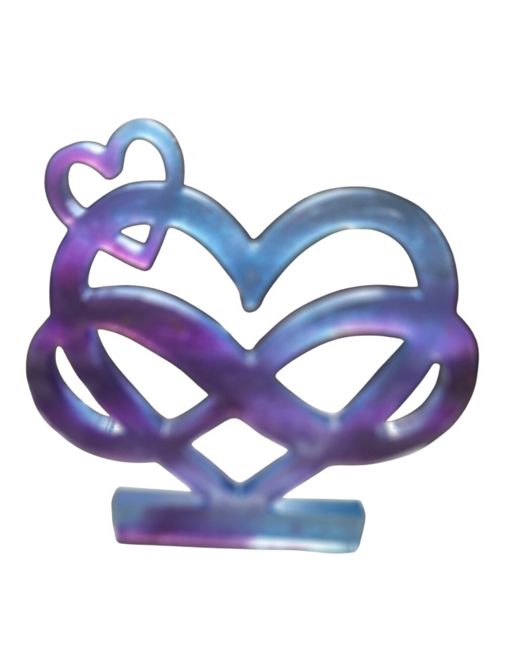 Resin Love Sign – Infinity Heart Sculpture, Glitter Ombre - Picture 2 of 5